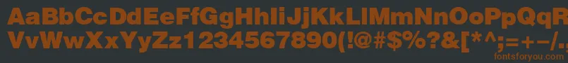 HeliosBlack Font – Brown Fonts on Black Background