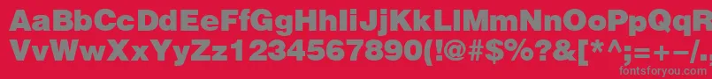 HeliosBlack Font – Gray Fonts on Red Background