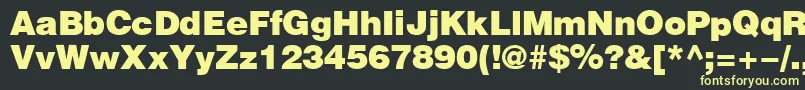 HeliosBlack Font – Yellow Fonts on Black Background