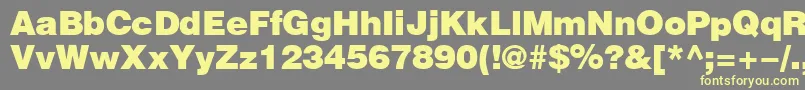 HeliosBlack Font – Yellow Fonts on Gray Background