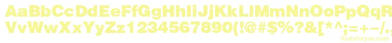 HeliosBlack Font – Yellow Fonts on White Background