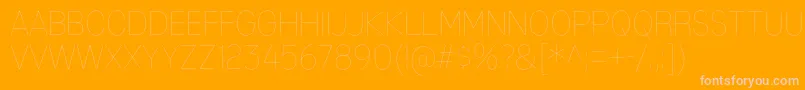 MixolydianTitlingUl-Schriftart – Rosa Schriften auf orangefarbenem Hintergrund