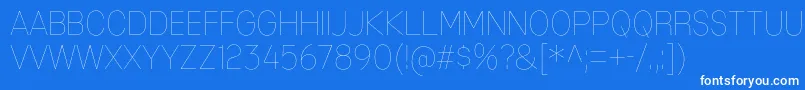 MixolydianTitlingUl Font – White Fonts on Blue Background