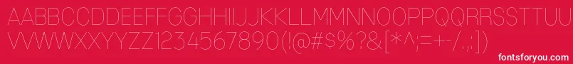 MixolydianTitlingUl Font – White Fonts on Red Background