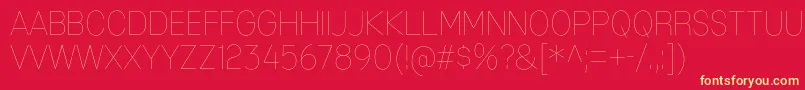 MixolydianTitlingUl Font – Yellow Fonts on Red Background