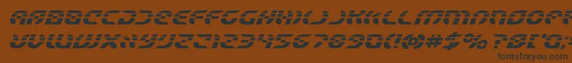 Starfighterlaserboldital Font – Black Fonts on Brown Background