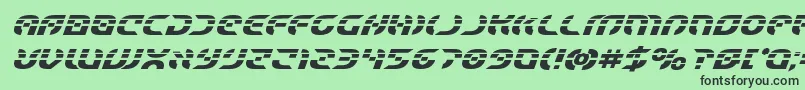 フォントStarfighterlaserboldital – 緑の背景に黒い文字