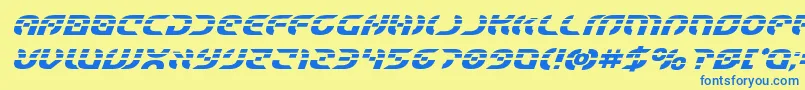 More about Starfighterlaserboldital Font Starfighterlaserboldital Font – Blue Fonts on Yellow Background