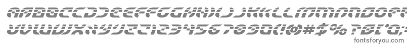 フォントStarfighterlaserboldital – 白い背景に灰色の文字