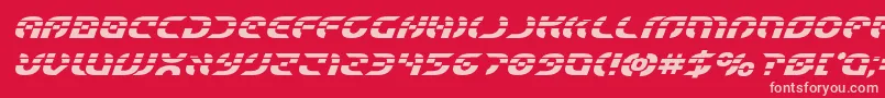 フォントStarfighterlaserboldital – 赤い背景にピンクのフォント