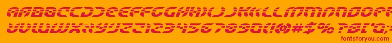 フォントStarfighterlaserboldital – オレンジの背景に赤い文字