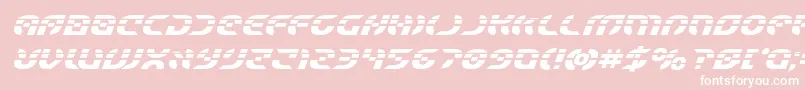 Starfighterlaserboldital Font – White Fonts on Pink Background