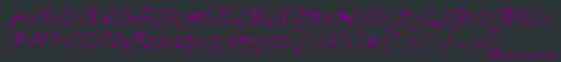Więcej informacji o czcionce ScruffLetPlain.1.0 Czcionka ScruffLetPlain.1.0 – fioletowe czcionki na czarnym tle