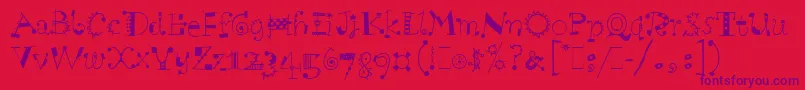 fuente ScruffLetPlain.1.0 – Fuentes Moradas Sobre Fondo Rojo