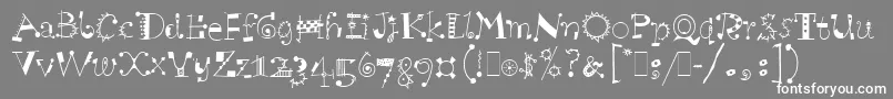 ScruffLetPlain.1.0 Font – White Fonts on Gray Background