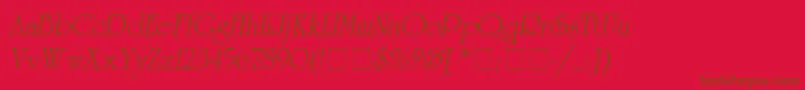 UniversityItalicMedium Font – Brown Fonts on Red Background