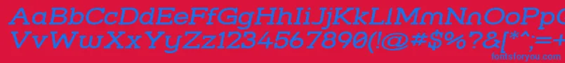 Strslwi Font – Blue Fonts on Red Background