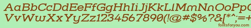 Strslwi Font – Brown Fonts on Green Background