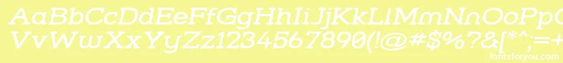 Strslwi Font – White Fonts on Yellow Background