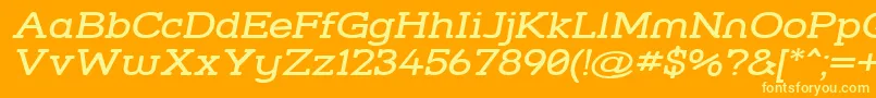 Strslwi Font – Yellow Fonts on Orange Background