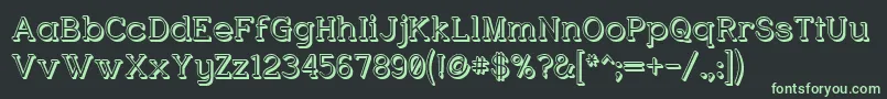 Шрифт Charposh – зелёные шрифты на чёрном фоне