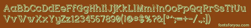 Charposh Font – Green Fonts on Brown Background