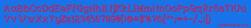 More about Charposh Font Charposh Font – Red Fonts on Blue Background