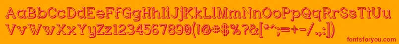 Charposh Font – Red Fonts on Orange Background