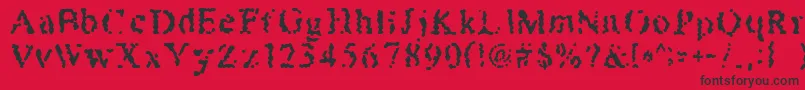 Honeybomb Font – Black Fonts on Red Background