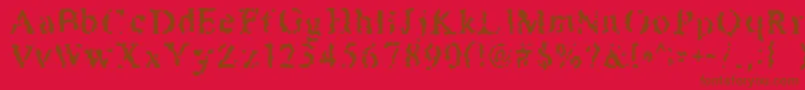 フォントHoneybomb – 赤い背景に茶色の文字