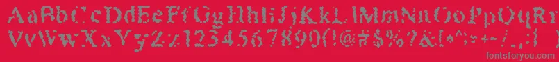 Honeybomb Font – Gray Fonts on Red Background