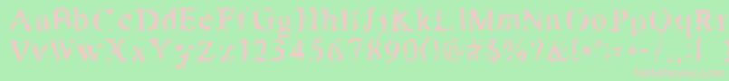 フォントHoneybomb – 緑の背景にピンクのフォント