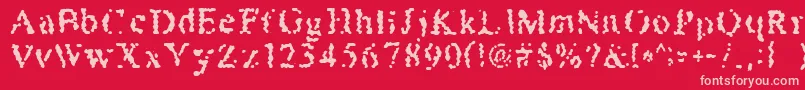 Honeybomb Font – Pink Fonts on Red Background