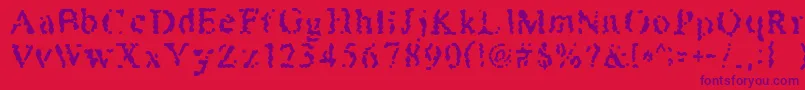 Honeybomb Font – Purple Fonts on Red Background