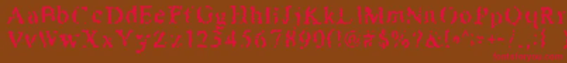 Honeybomb Font – Red Fonts on Brown Background