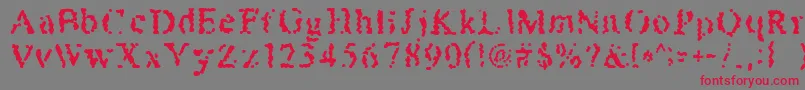 Honeybomb Font – Red Fonts on Gray Background