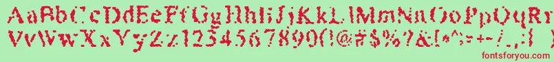 Honeybomb Font – Red Fonts on Green Background