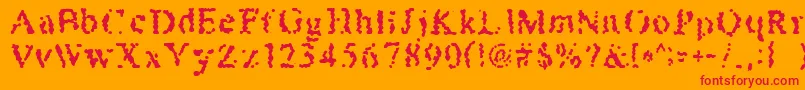 Honeybomb Font – Red Fonts on Orange Background