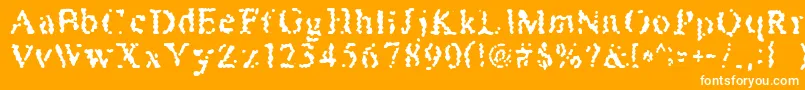 Honeybomb Font – White Fonts on Orange Background