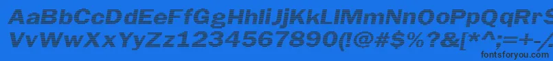 LinearBeam0.5 Font – Black Fonts on Blue Background