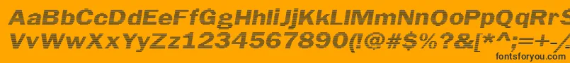 LinearBeam0.5-Schriftart – Schwarze Schriften auf orangefarbenem Hintergrund