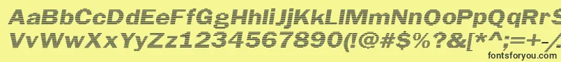 LinearBeam0.5 Font – Black Fonts on Yellow Background