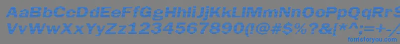 Шрифт LinearBeam0.5 – синие шрифты на сером фоне