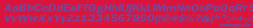 LinearBeam0.5 Font – Blue Fonts on Red Background