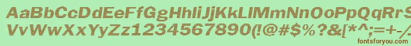 LinearBeam0.5 Font – Brown Fonts on Green Background