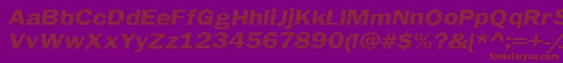 LinearBeam0.5 Font – Brown Fonts on Purple Background
