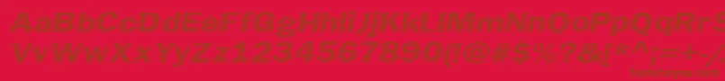 Шрифт LinearBeam0.5 – коричневые шрифты на красном фоне