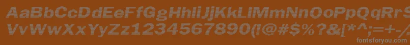 Шрифт LinearBeam0.5 – серые шрифты на коричневом фоне