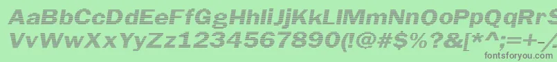 LinearBeam0.5-Schriftart – Graue Schriften auf grünem Hintergrund