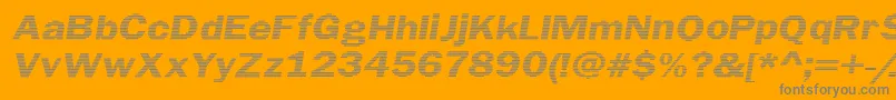 LinearBeam0.5 Font – Gray Fonts on Orange Background